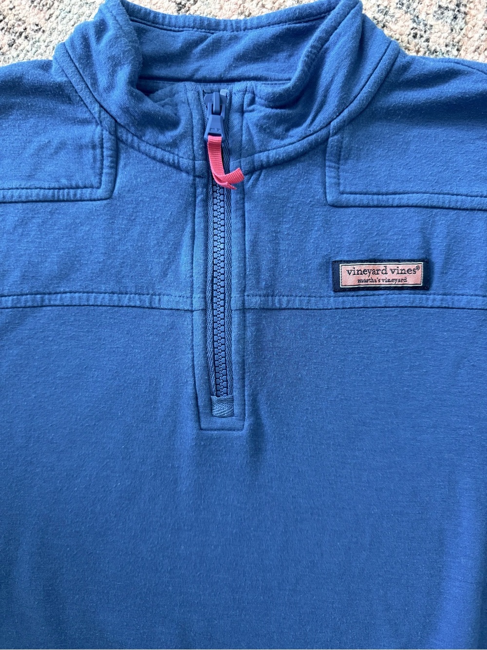 Vineyard Vines Kids Royal Blue Quarter-Zip Sweatshirt
